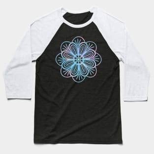 Bright Pastel Dot Mandala Baseball T-Shirt